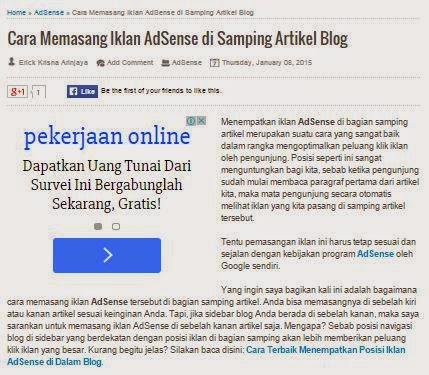 Memaksimalkan Pendapatan: Strategi Menaruh Iklan AdSense di Tema Blog Asli