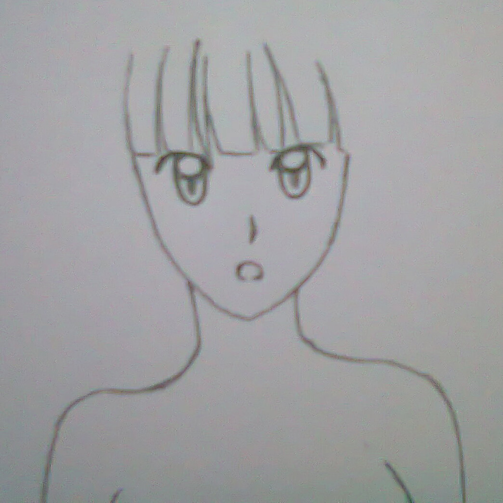 Menggambar Cewek Anime Sederhana