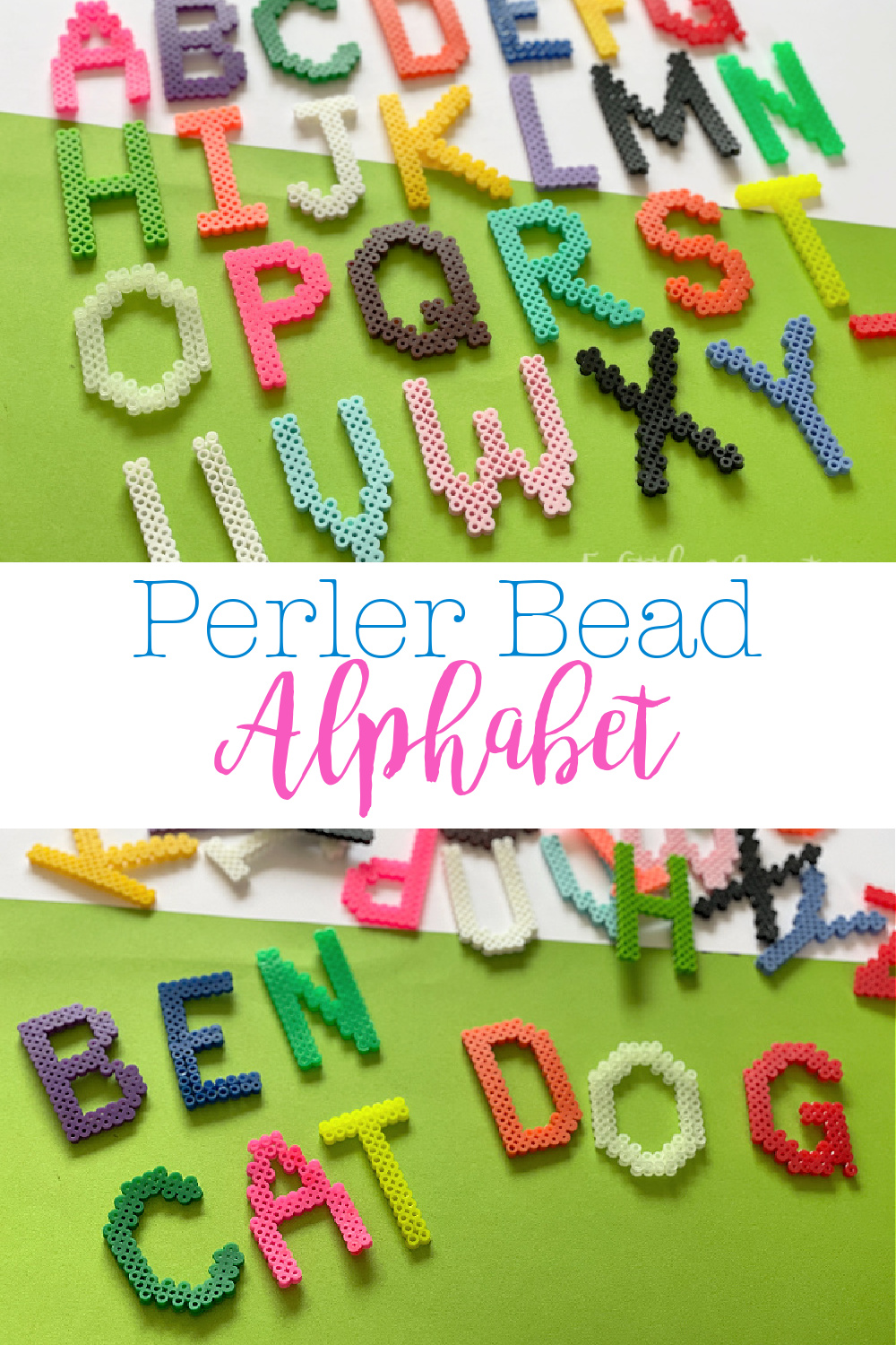 Perler Bead Letters (Six Alphabets) - DIY Candy