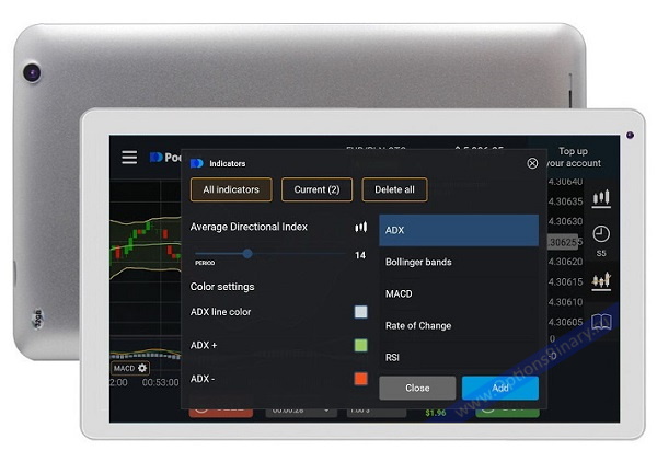 Pocket Option на планшете