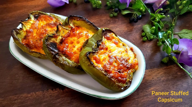 images of Paneer Stuffed Capsicum / Stuffed Capsicum / Stuffed bell Peppers