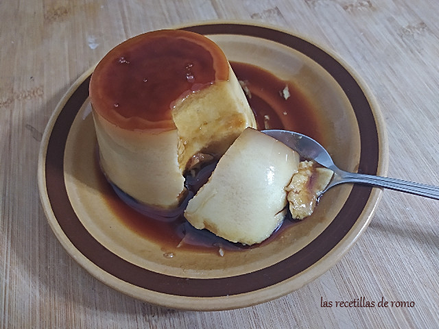 Flan de naranja sin horno