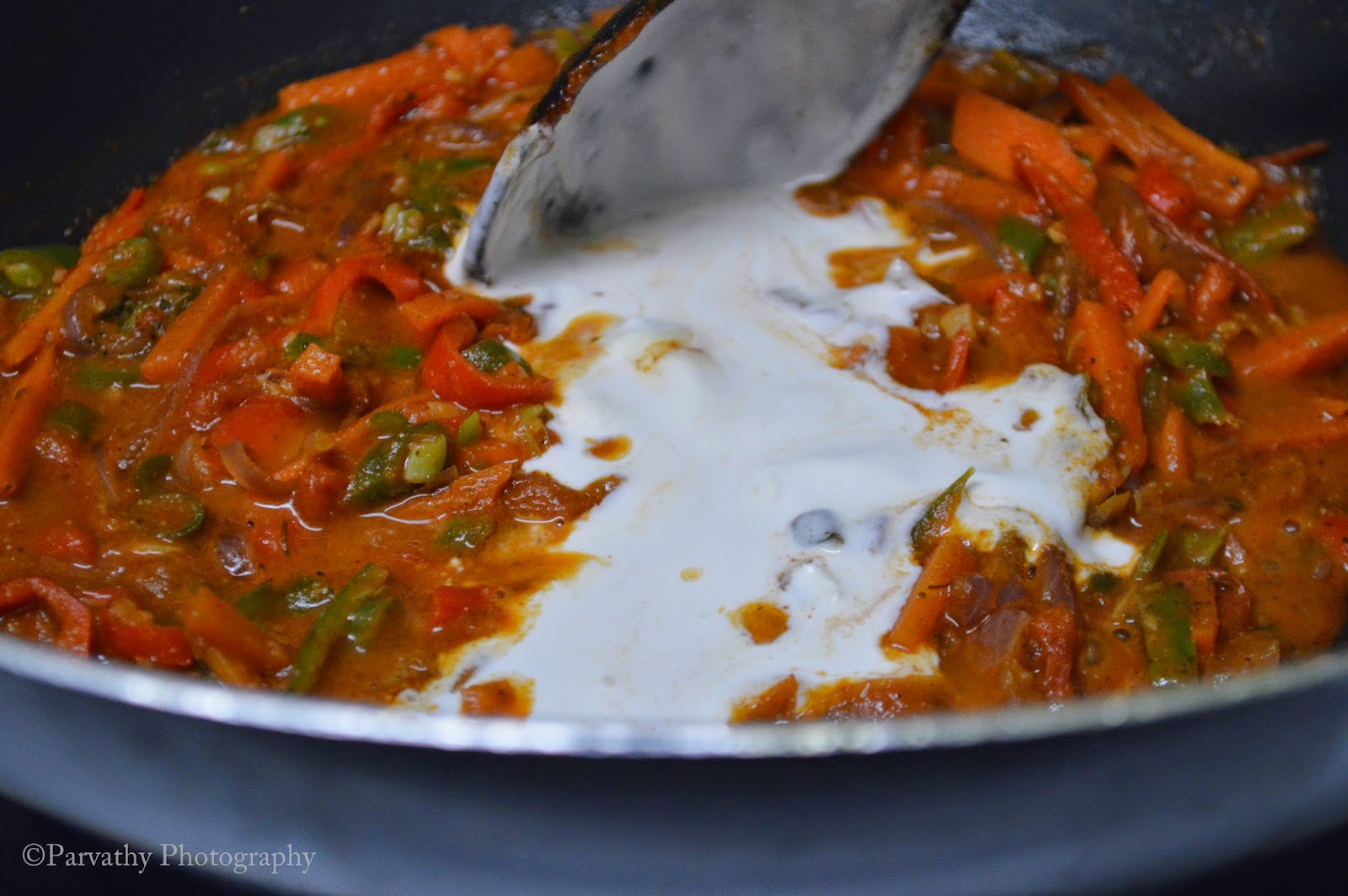 Paru's Kitchen Creamy Veg Curry for Chapathi Veg Curry Recipe