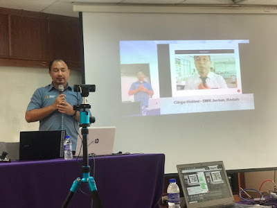 Cikgu Hailmi dengan perkongsian penghasilan video PdPc menggunakan smartphone