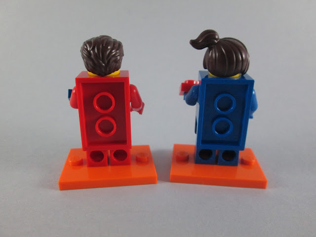 Minifiguras LEGO Brick Suit Guy & LEGO Brick Suit Girl da nova serie LEGO de minifiguras 71021 Series 18 - Party