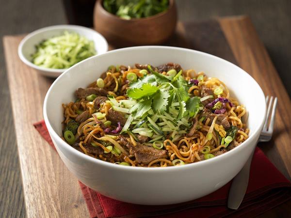 Bare legged bondage Asian noodle company