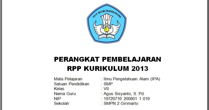 Contoh RPP IPA SMP Kurikulum 2013 Dan Rubrik Penilaian