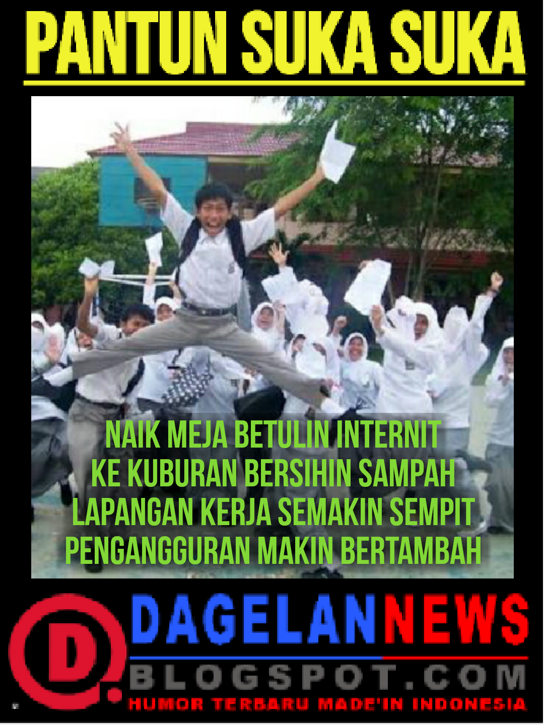 PANTUN GAMBAR KOCAK MASA LULUS SMA DAGELAN NEWS