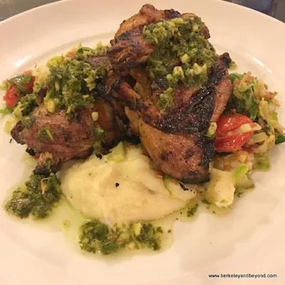 brick chicken at Savory Cafe in Woodland, California