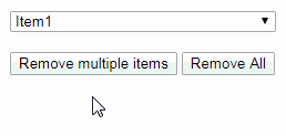 jQuery to remove multiple or all elements / items from select option(dropdown)