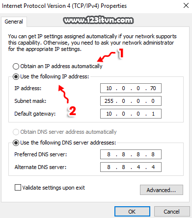 Thay đổi địa chỉ IP trong máy tính Thay đổi địa chỉ IP trong máy tính