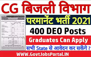 CSPHCL DEO Recruitment 2021