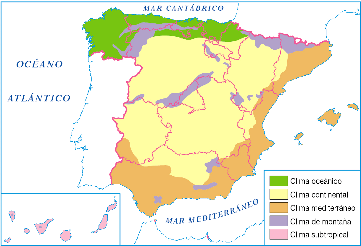 1º ESO SOCIALES -Agustinas de Logroño-: Climas de España (1er ejer ...