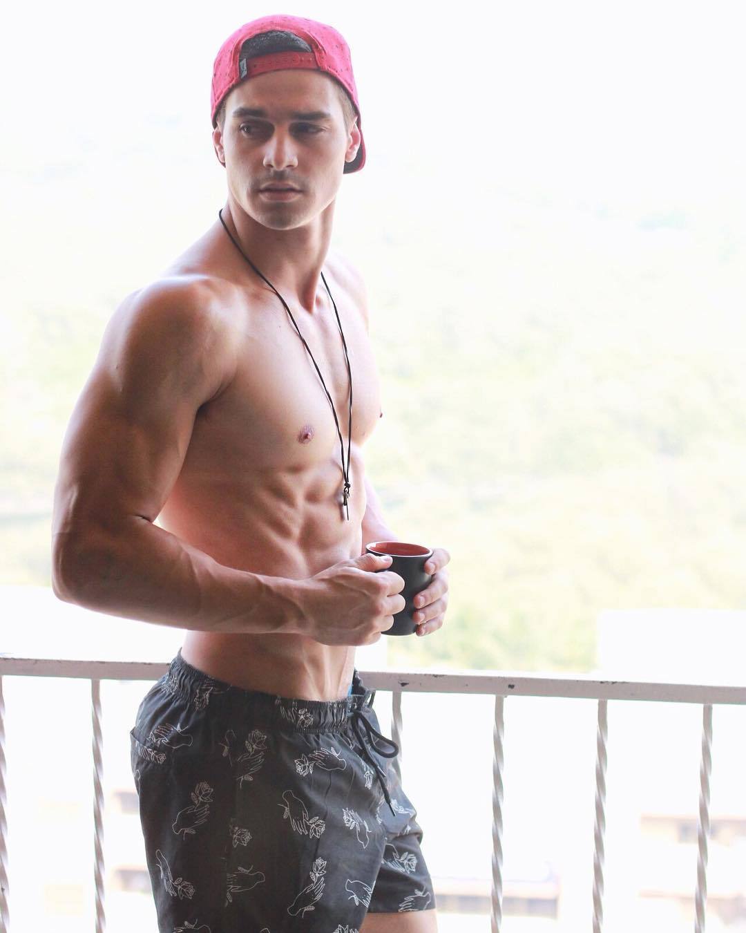 fit-shirtless-bad-boy-neighbor-morning-cup-coffee
