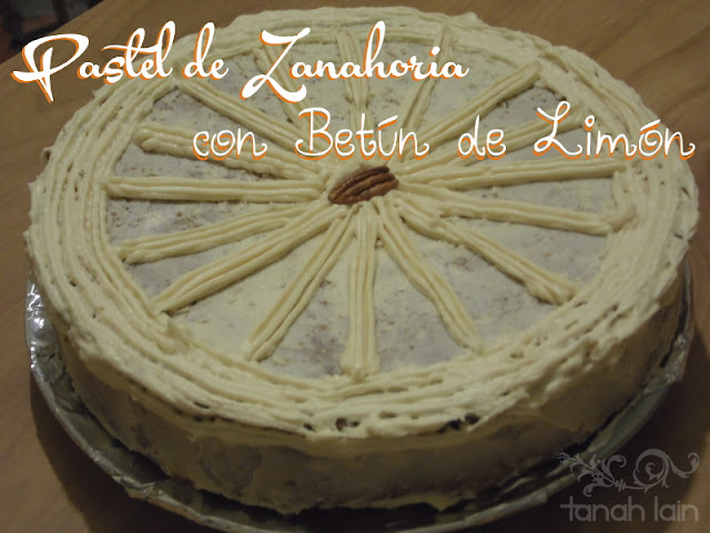 Pastel de Zanahoria con glaseado de limón