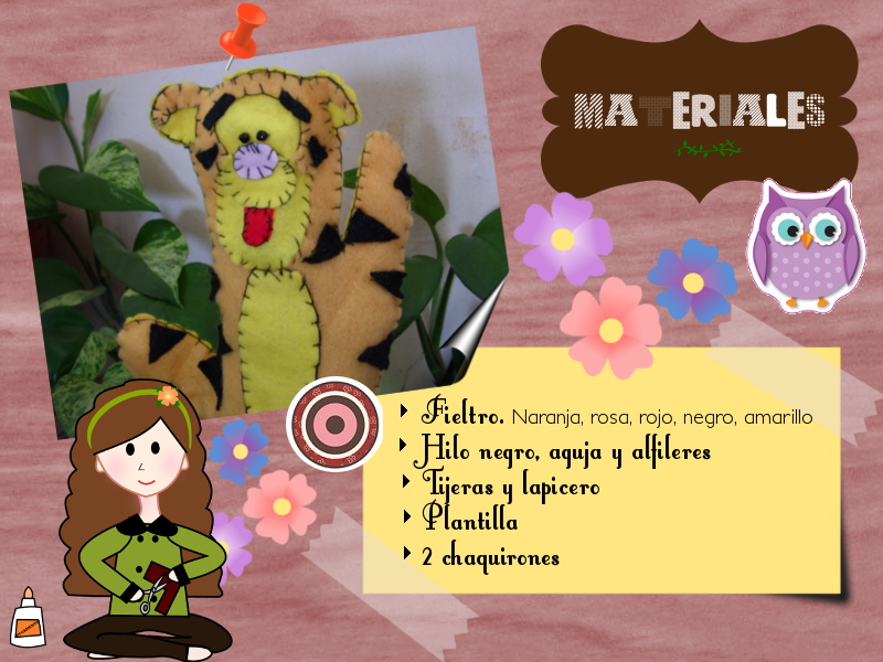 Títeres de mano hechos con fieltro