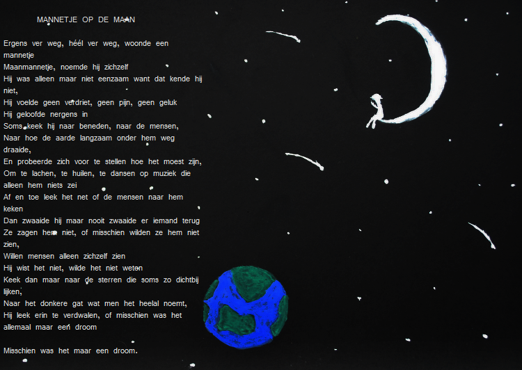 'Cause nothing is lost, it's just frozen in frost...: Mannetje op de maan