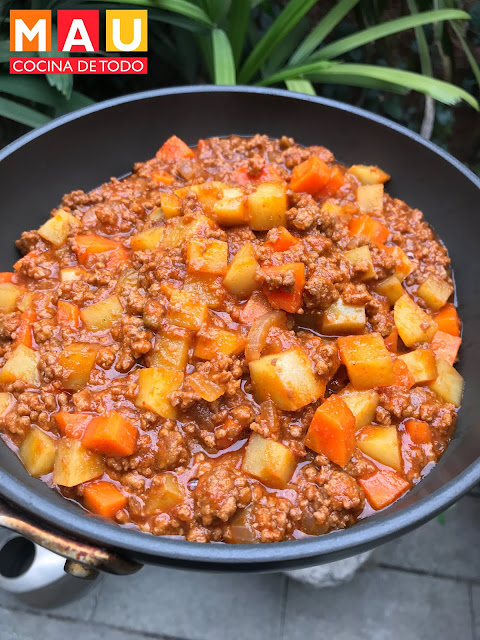 mau cocina de todo picadillo receta papa zanahoria facil chile ancho comida casera mexicana