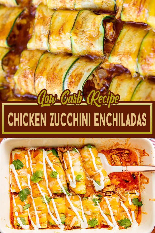 Chicken Zucchini Enchiladas Low Carb Recipe