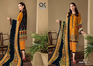 Gul Ahmed Al Karam Kesariya Pakistani Lawn Collection In Wholesale Rate 