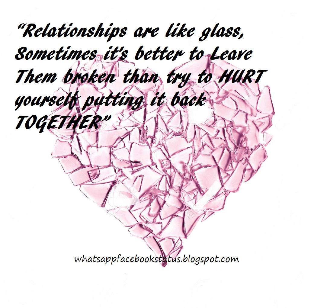 Broken Relationship status quote for whatsapp Stylish DP Girls
