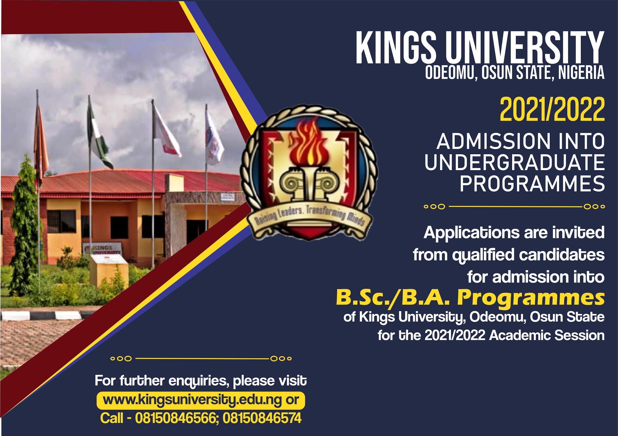 Kings University PostUTME & DE Screening Form 2023/2024