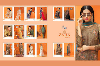 Shree Fab Zara vol 4 georgette pakistani Suits wholesaler