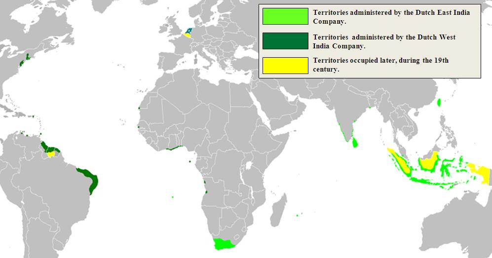 Колонии голландии карта