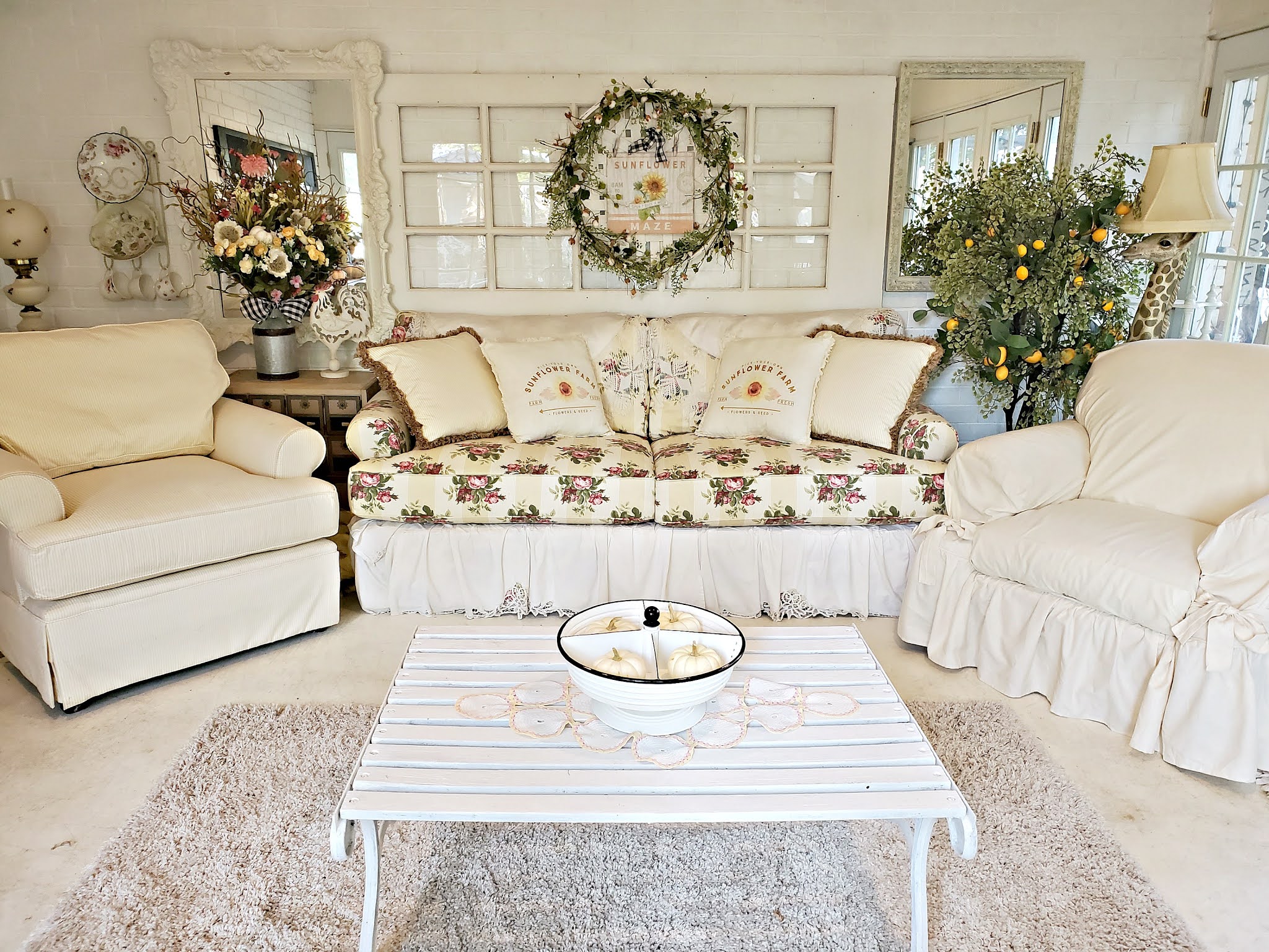 Penny s Vintage Home More Changes in the Sunroom a Fall Tour