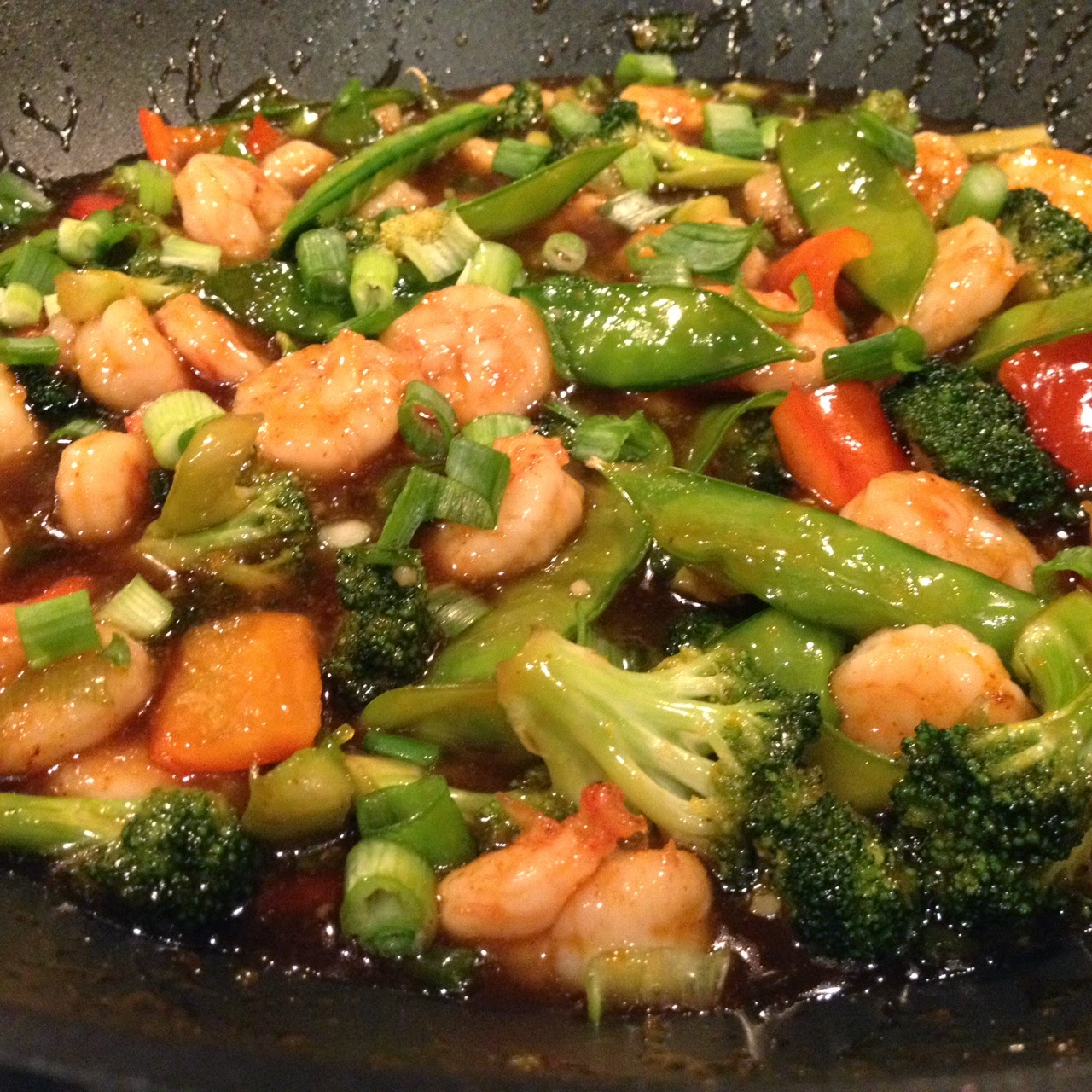 Tasty and (Mostly) Healthy Recipes: Honey Orange Shrimp Stir-Fry