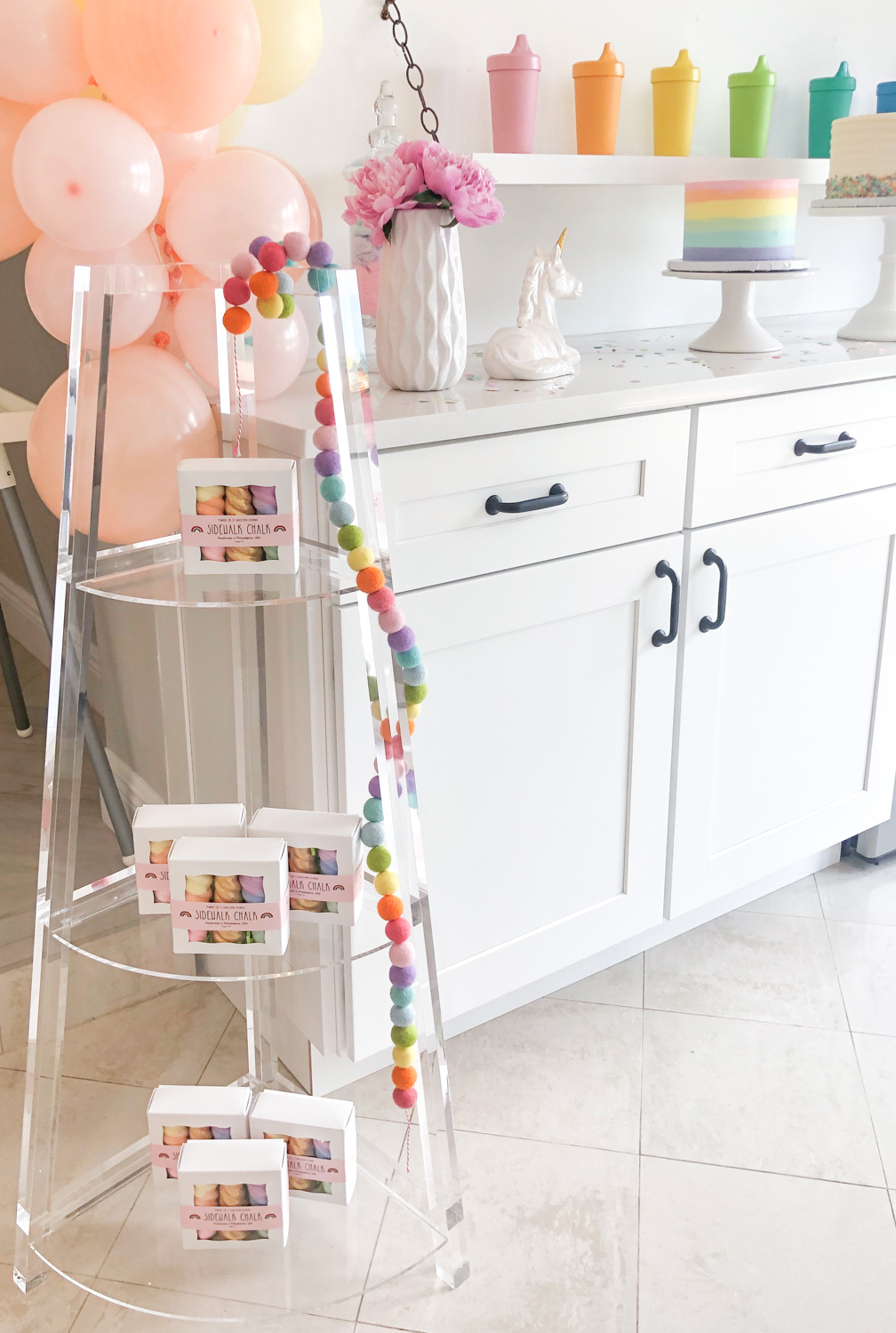 Rainbow Theme Birthday Decoration Ideas at Home