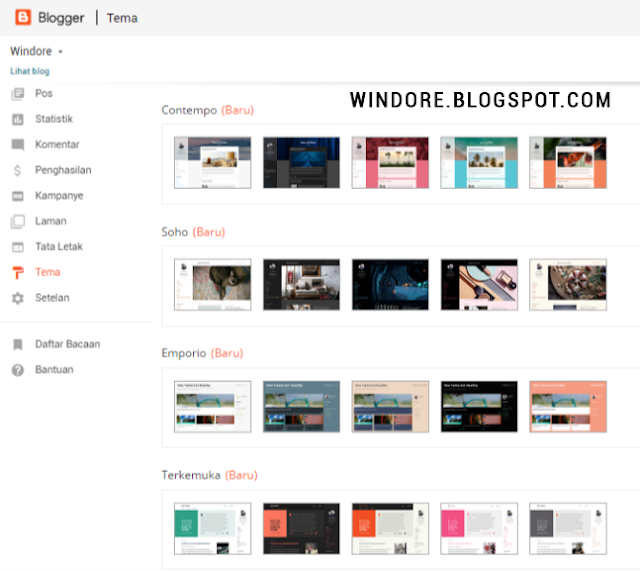 Tema Blogger Terbaru Keren