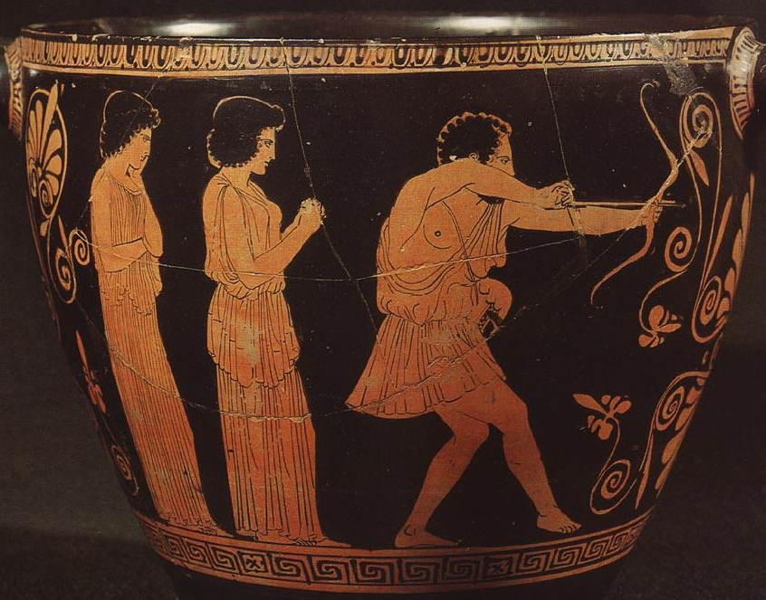 Похож ли одиссей на геракла 5 предложений. Геракл в Троянской войне. Древнегреческая ваза с Медеей на змеях.