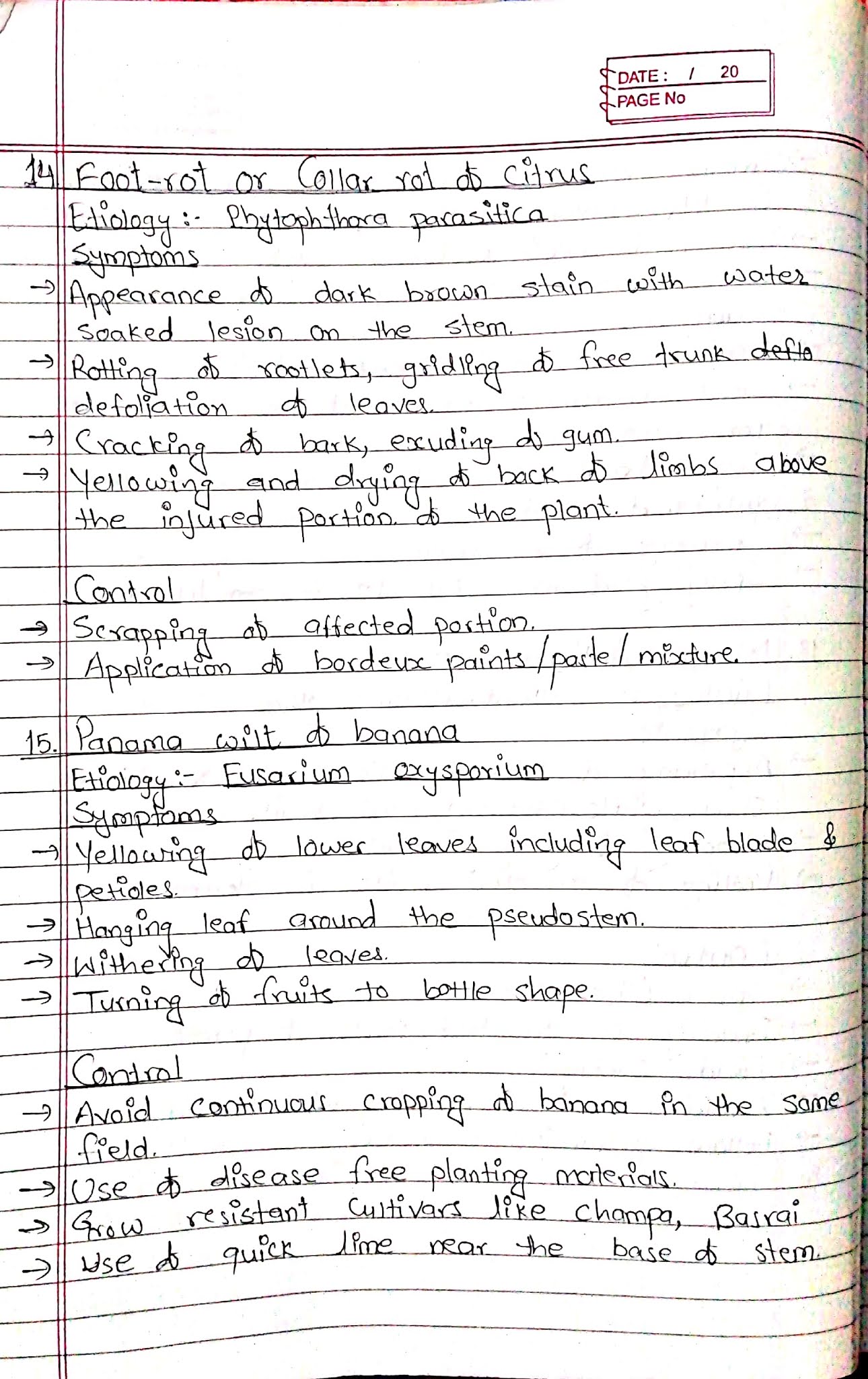 ISC.Ag Plant Protection Full hand written note ~ A2Z AgriNotes