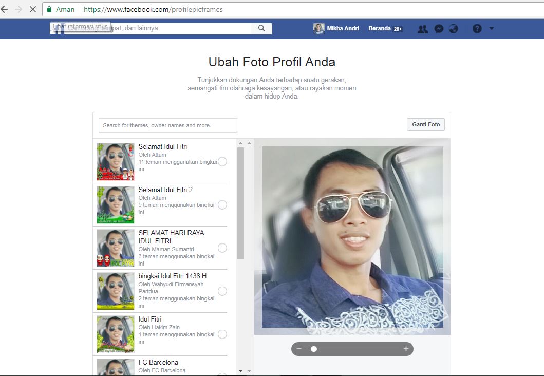 Cara membuat frame unik pada foto profil facebook