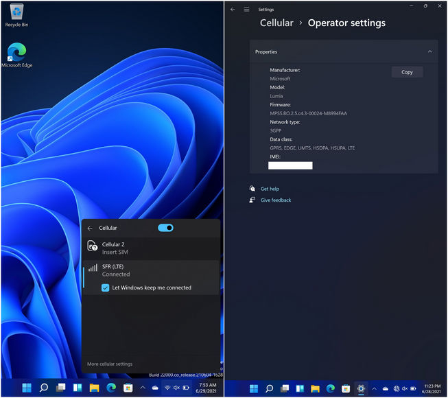 Optimize edilmiş Windows 11 arayüzü