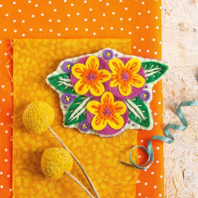 Bugs and Fishes by Lupin Felt Flower Brooch Craft Kits for Hawthorn