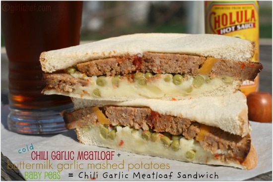 Cold Chili Garlic Meatloaf Sandwich