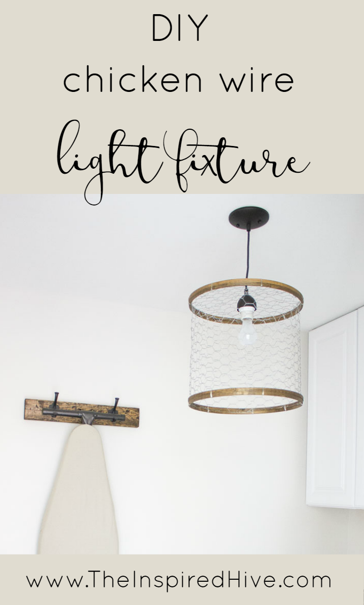 Diy Chicken Wire Light Fixture The Inspired Hive