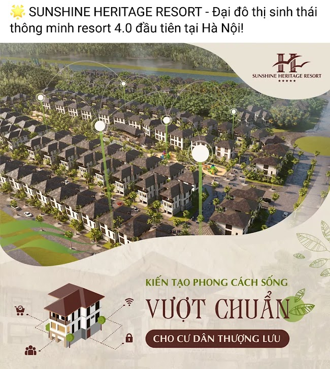 Biệt thự Sunshine Heritage Resort Phúc Financial Landmark Thọ Hà Nội - Kiến trúc chuẩn Resort 4.0