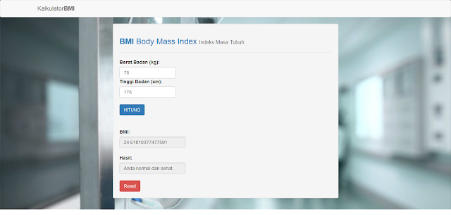 Source Code JS Kalkulator BMI Berbasis Web