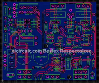 PCB Layout  2.1 Audio Amplifier using LM1876 + 2sc2922 2sa1216 OCL Subwoofer
