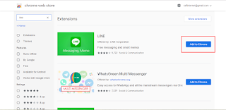 Cara mengirim pesan chat LINE melalui google Chrome 