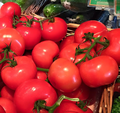 Tomatoes for sale from Moorhouse Farm Shop Stannington, near Morpeth, Northumberland