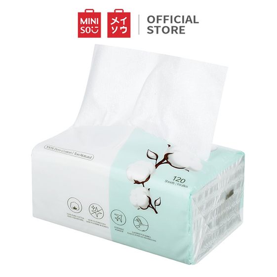 KHĂN GIẤY KHÔ ĐA NĂNG MINISO 120 MIẾNG