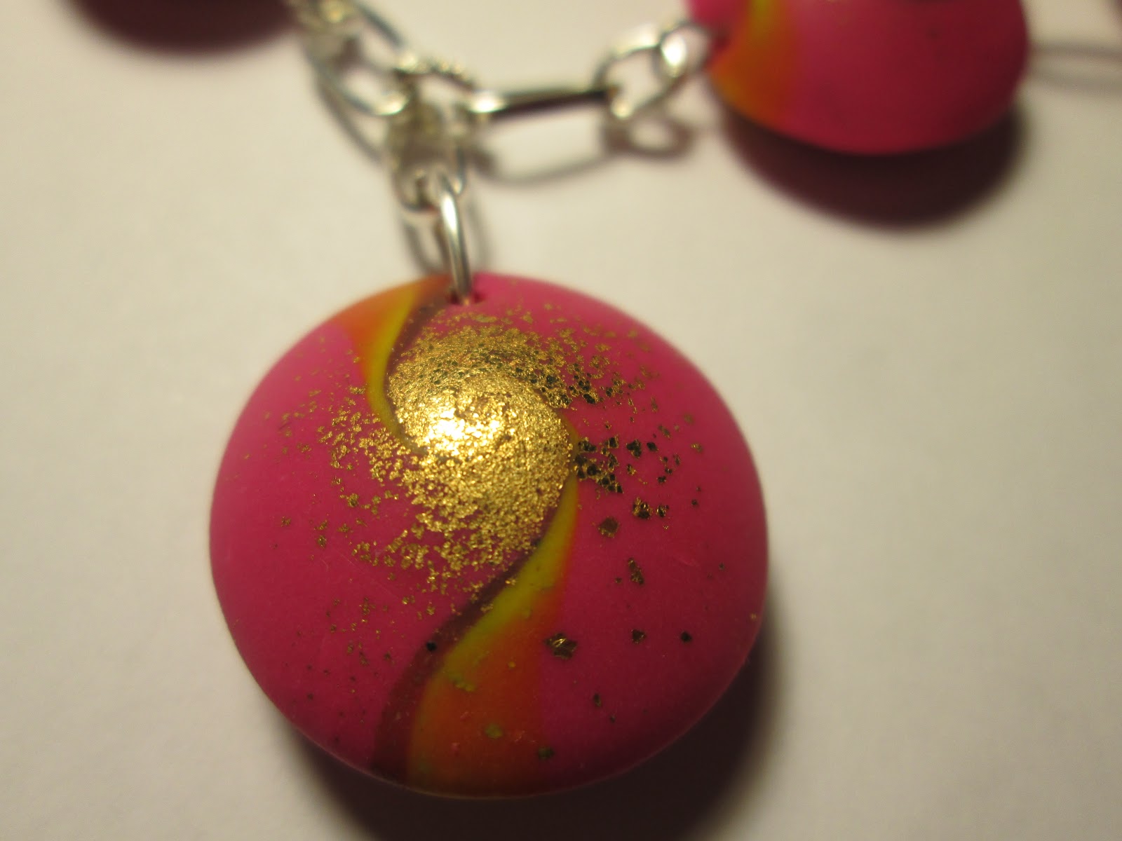 Lena's Quilling fimo necklace and earings set