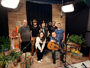 Gravando Vitro Quevedo e Vavá Rodrigues e Banda