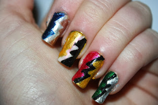 Harry Potter hogwarts house nail polish art