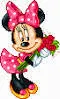 Alfabeto animado de Minnie Mouse con ramo de rosas IMAGEN 2. 