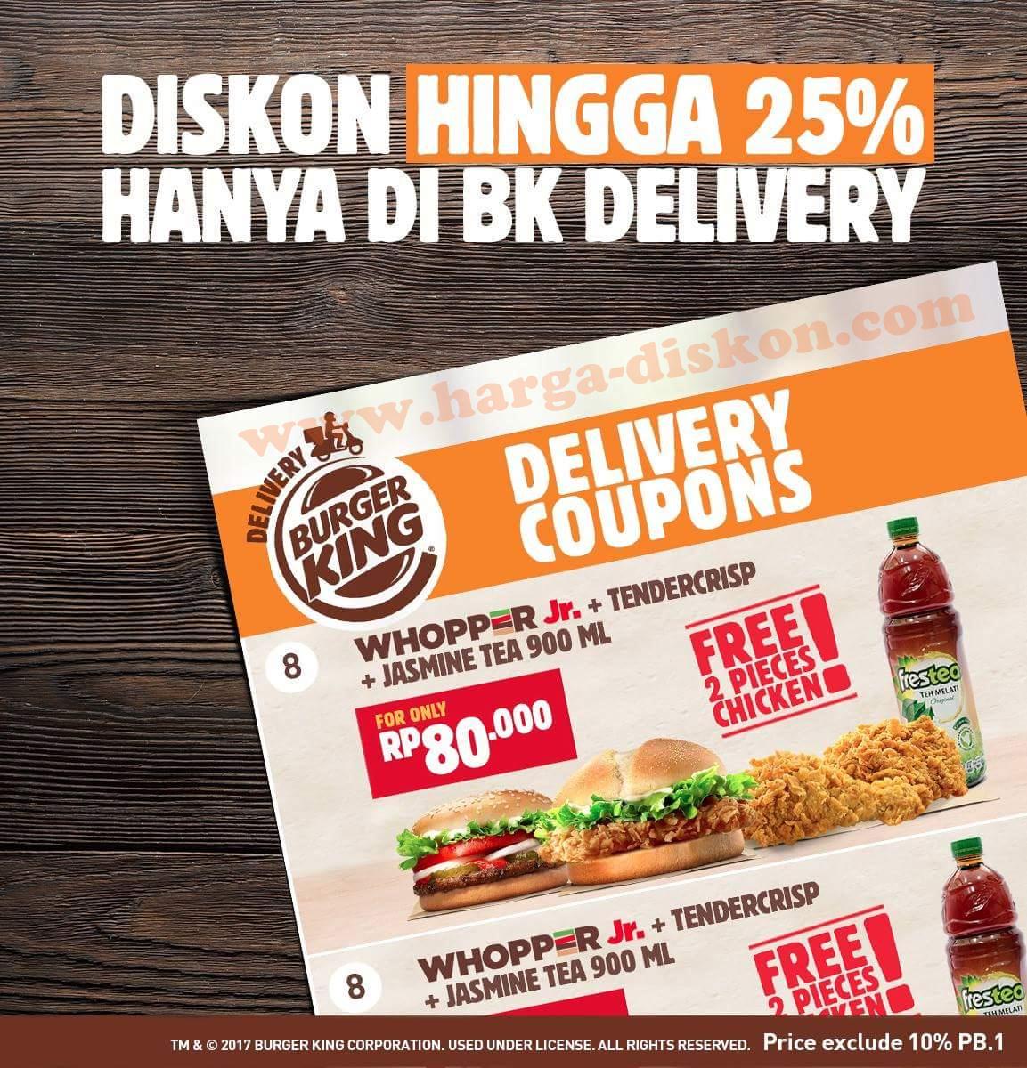 Promo BURGER KING Delivery Terbaru